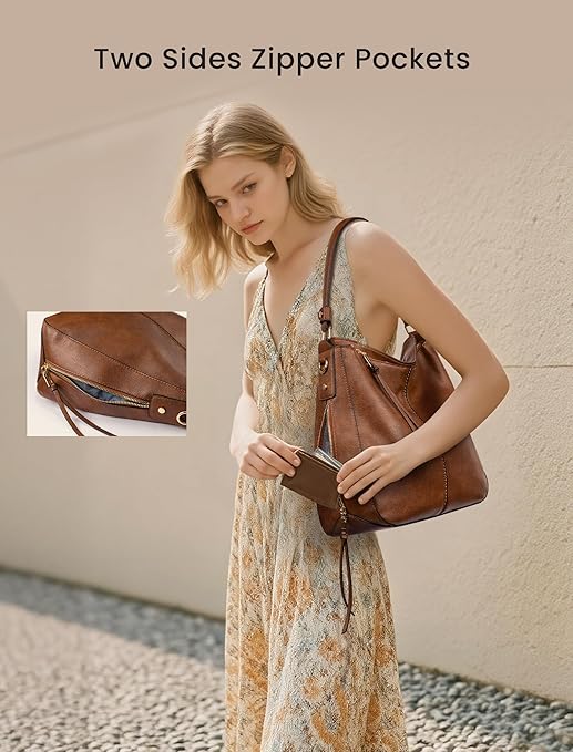 Designer Leather Bucket Bag