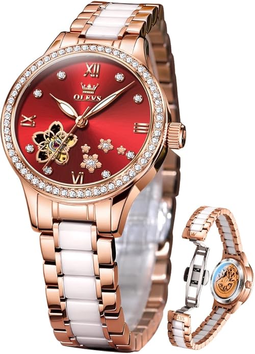 OLEVS Womens Automatic Luxury Dress Watch
