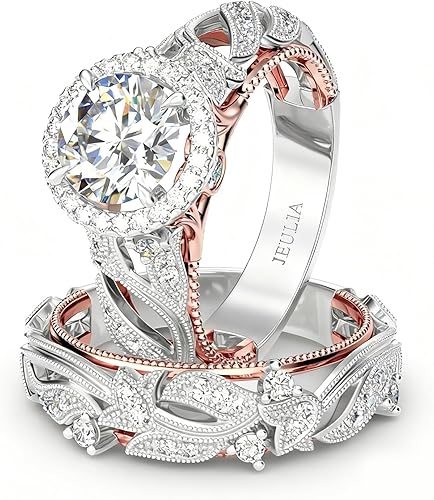 Jeulia 4 Carat Openwork Ring Sets
